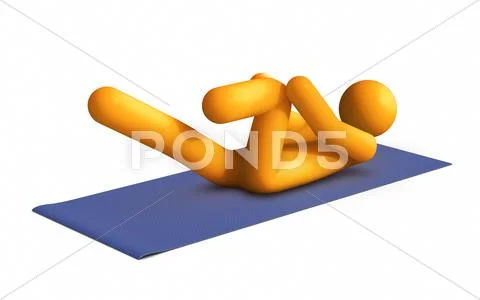 Single leg stretch Stock Illustration