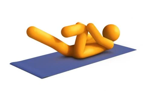 Single leg stretch Stock Illustration