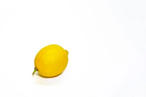 Single lemon, isolated on white background Stock Photos