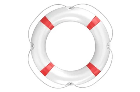 Single lifebuoy closeup Stock Illustration