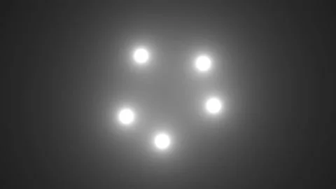 Single Light Ball Becomes Ring of Lights Mask Stock Footage 153944104