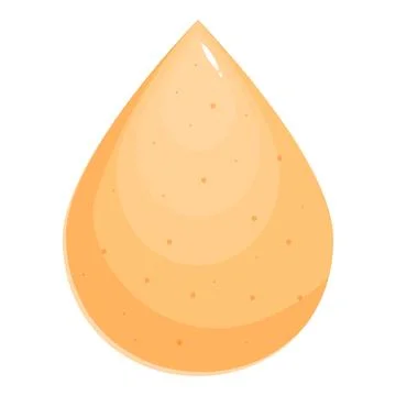 Single light yellow liquid drop falling down Stock Illustration