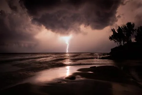 Single Lightning Bolt Foto stock