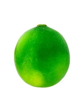 Single lime isolated on white background. 스톡 사진
