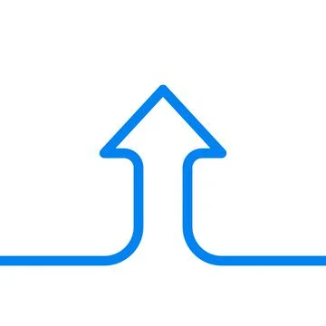 Single line arrow, growth Illustrazione stock
