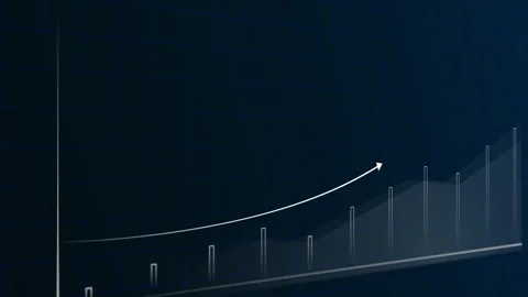 Single Line Graph Showing Gradual Business Growth. Stock Footage 318942578