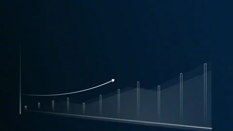 Single Line Graph Showing Stable Business Performance. Stock Footage 318942587