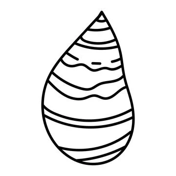 Single-line seashell drawing in high-quality vector format. Illustrazione stock
