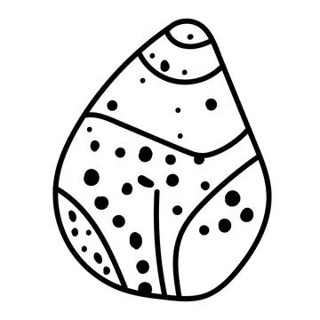 Single-line seashell drawing in high-quality vector format. Stock Illustration