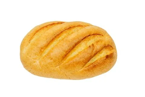 Single loaf bread isolated on white background Stock Photos