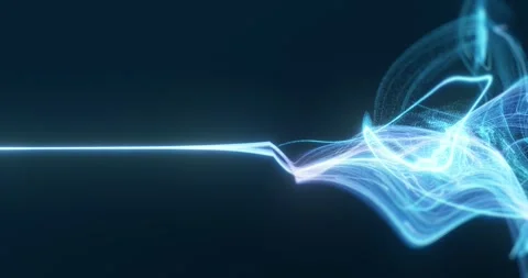 A single luminous data stream divides into multiple strands. loop Stock Footage 269391288