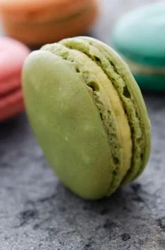 Single macaroon biscuit Stock Photos