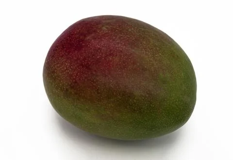 A single mango isolated on a white background Stock Photos
