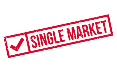 Single Market rubber stamp Stock Illustration