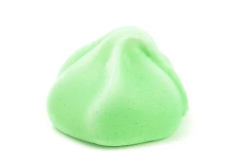 A Single Meringue on a White Background Stock Photos