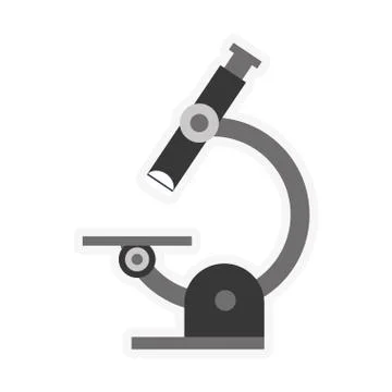 Single microscope icon Stock Illustration