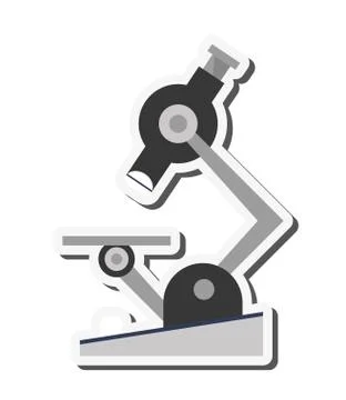 Single microscope icon Illustrazione stock