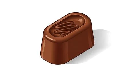 Single milk chocolate candy Stock Illustration