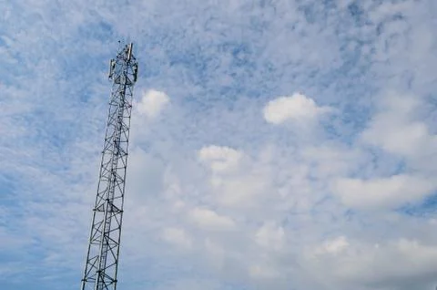 Single mobile tower. Stock Photos