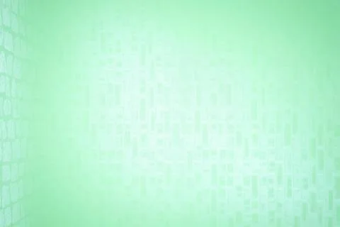 Single mosaic-patterned green wall surface is showing flat design with gradient Stock Illustration