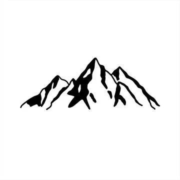 Single mountain silhouette. Mountain vector. Mountain silhouette - vector icon Stock-Illustration