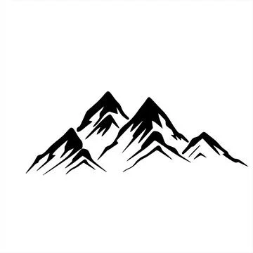 Single mountain silhouette. Mountain vector. Mountain silhouette Stock-Illustration