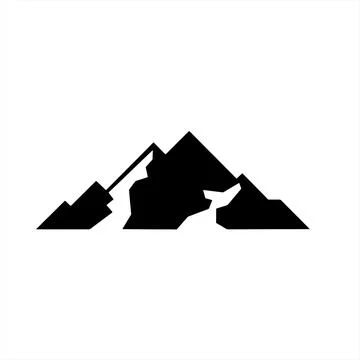 Single mountain silhouette. Mountain vector. Mountain silhouette Stock-Illustration