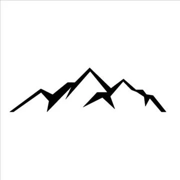 Single mountain silhouette. Mountain vector. Mountain silhouette イラスト素材