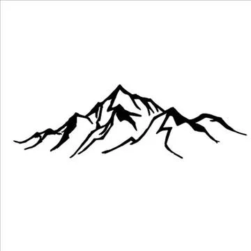 Single mountain silhouette. Mountain vector. Mountain silhouette イラスト素材