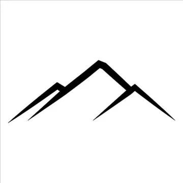 Single mountain silhouette. Mountain vector. Mountain silhouette line art Stock-Illustration