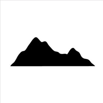 Single mountain silhouette. Mountain vector. Mountain silhouette Stock Illustration