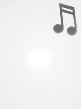 Single musical note Illustrazione stock