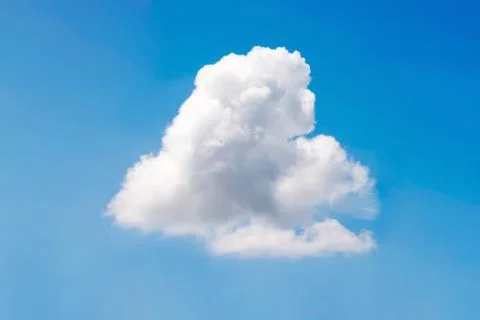 Single nature white cloud on blue sky background in daytime Stock Photos
