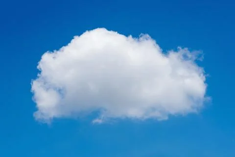Single nature white cloud on blue sky background in daytime Photos