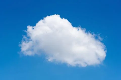 Single nature white cloud on blue sky background in daytime 스톡 사진