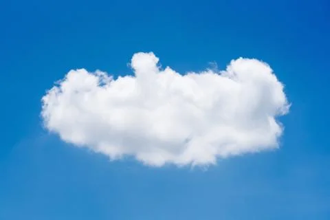 Single nature white cloud on blue sky background in daytime Photos