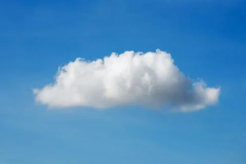 Single nature white cloud on blue sky background in daytime Photos