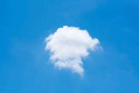 Single nature white cloud on blue sky background in daytime Stock Photos