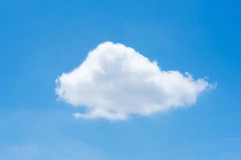 Single nature white cloud on blue sky background in daytime Stock Photos