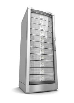 Single network workstation server 3d illustration イラスト素材