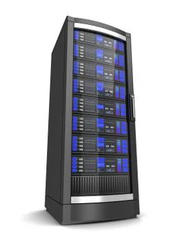 Single network workstation server 3d illustration イラスト素材