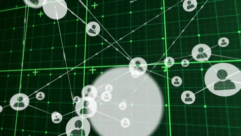 Single node appearing corner nodes spawning and linking hubs, camera zooming 스톡 동영상 321824765