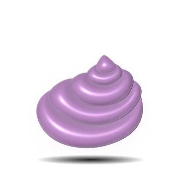 A single object is a Seashell. 3d illustration. Stock Illustration