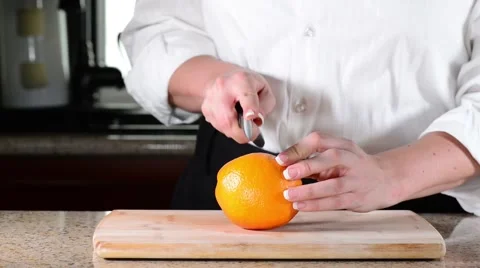 Single Orange Slice 1080 Stock Footage 40644535