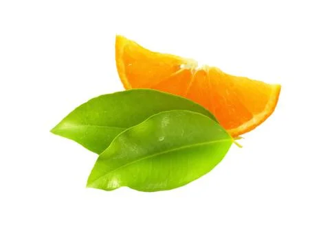 Single orange wedge Stock Photos