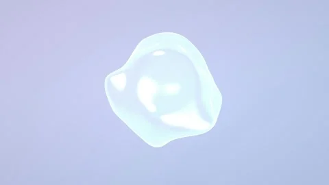 A single organic fluid droplet deforms in a seamless loop Stock Footage 341855589