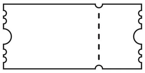 Single Outline Ticket Template イラスト素材