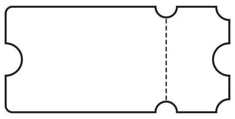 Single Outline Ticket Template Stock Illustration