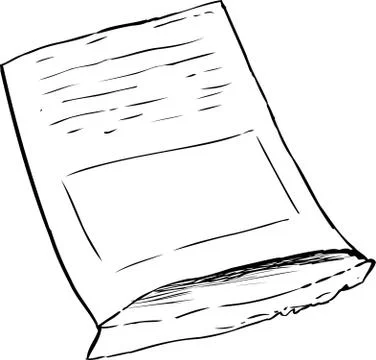 Single Outlined Seed Package Over White Stock Illustration