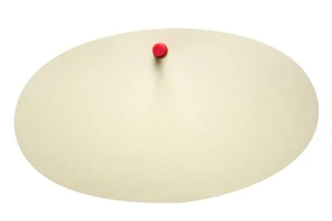 Single Oval Note with Clipping Path 스톡 사진